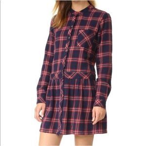 Current Elliott The School Girl Plaid Flannel Dress